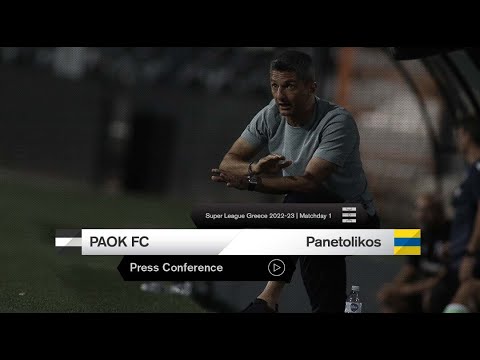 Press Conference: PAOK FC Vs Panetolikos – Live PAOK TV