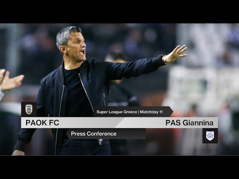 Press Conference: PAOK FC Vs PAS Giannina – Live PAOK TV