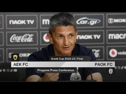 Pregame: Press Conference: AEK FC Vs PAOK FC – Live PAOK TV