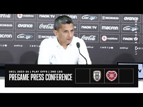 Pregame: Press Conference: PAOK FC  Vs Heart of Midlothian FC – Live PAOK TV