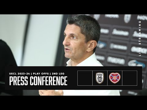 Press Conference: PAOK FC  Vs Heart of Midlothian FC – Live PAOK TV