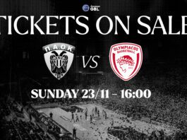 Τα εισιτήρια για τον αγώνα ΠΑΟΚ – Ολυμπιακός