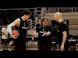 Practice with Cedi Osman and Nick Calathes