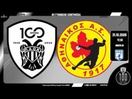 ΠΑΟΚ – ΑΘΗΝΑΪΚΟΣ Α.Σ.Β. | 5η αγ | A1 ΓΥΝΑΙΚΩΝ HANDBALL 2026-27 Live streaming