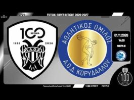 ΠΑΟΚ – ΑΟΑΟΔ Κορυδαλλού | 7η αγ | FUTSAL SUPER LEAGUE 2026-27 | Live streaming AC PAOK TV